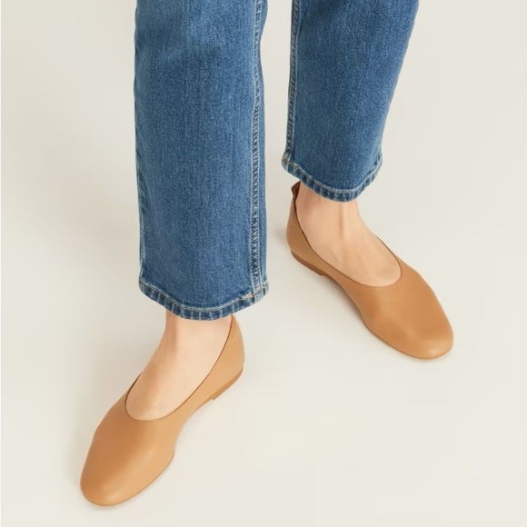 Everlane Caramel Italian Leather Day Glove Ballet Flat Size 11 NWOT - Picture 3 of 11